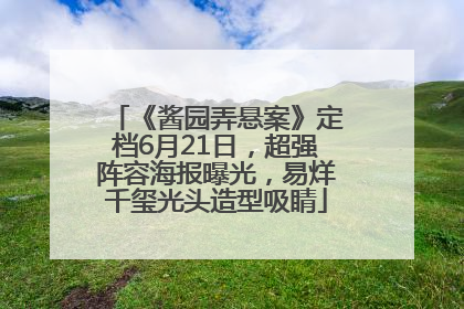 《酱园弄悬案》定档6月21日，超强阵容海报曝光，易烊千玺光头造型吸睛