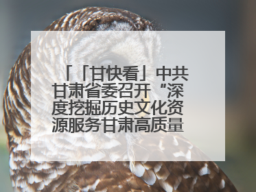 「甘快看」中共甘肃省委召开“深度挖掘历史文化资源服务甘肃高质量发展”专题协商座谈会 胡昌升主持并讲话