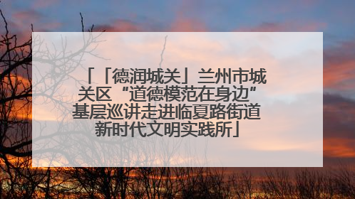 「德润城关」兰州市城关区“道德模范在身边”基层巡讲走进临夏路街道新时代文明实践所