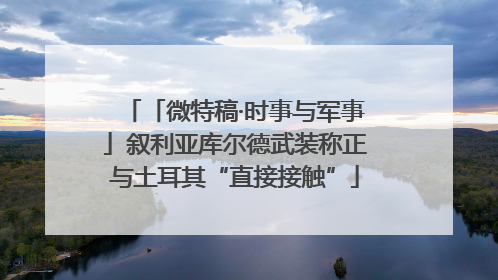 「微特稿·时事与军事」叙利亚库尔德武装称正与土耳其“直接接触”