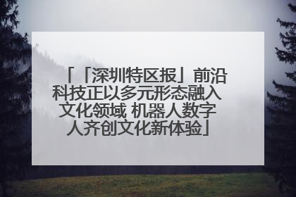 「深圳特区报」前沿科技正以多元形态融入文化领域 机器人数字人齐创文化新体验