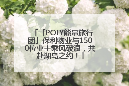 「POLY能量旅行团」保利物业与1500位业主乘风破浪，共赴湖岛之约！