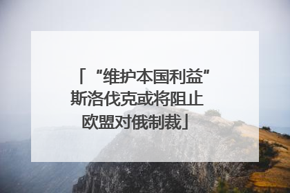 “维护本国利益” 斯洛伐克或将阻止欧盟对俄制裁