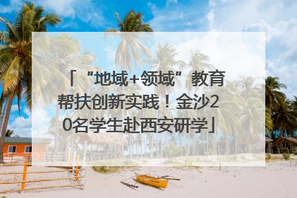 “地域+领域”教育帮扶创新实践！金沙20名学生赴西安研学