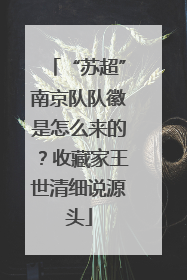 “苏超”南京队队徽是怎么来的？收藏家王世清细说源头