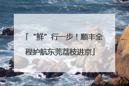 “鲜”行一步！顺丰全程护航东莞荔枝进京