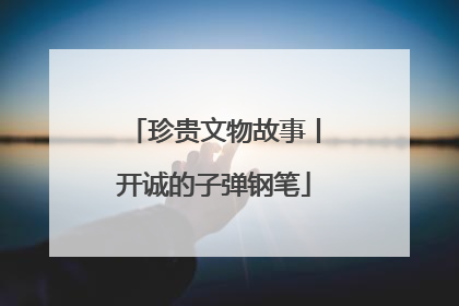珍贵文物故事丨开诚的子弹钢笔