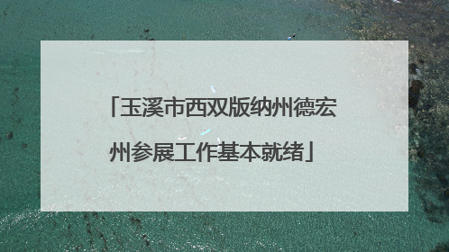 玉溪市西双版纳州德宏州参展工作基本就绪