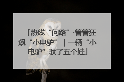 热线“问路”·管管狂飙“小电驴”｜一辆“小电驴”驮了五个娃