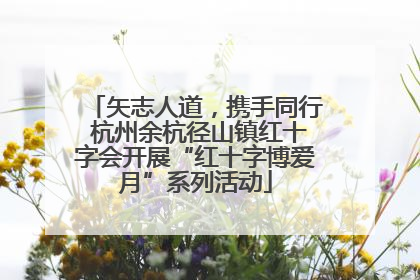 矢志人道，携手同行 杭州余杭径山镇红十字会开展“红十字博爱月”系列活动