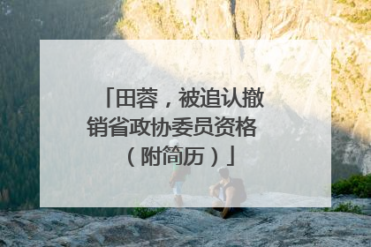 田蓉，被追认撤销省政协委员资格（附简历）