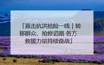 直击抗洪抢险一线｜转移群众、抢修道路 各方救援力量持续奋战