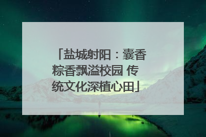 盐城射阳：囊香粽香飘溢校园 传统文化深植心田