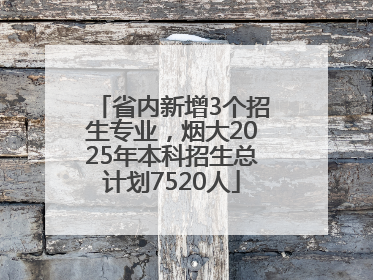省内新增3个招生专业，烟大2025年本科招生总计划7520人