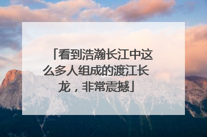 看到浩瀚长江中这么多人组成的渡江长龙，非常震撼