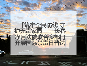 筑牢全民防线 守护无毒家园——长春净月法院联合多部门开展国际禁毒日普法宣传活动