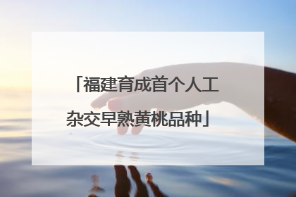 福建育成首个人工杂交早熟黄桃品种