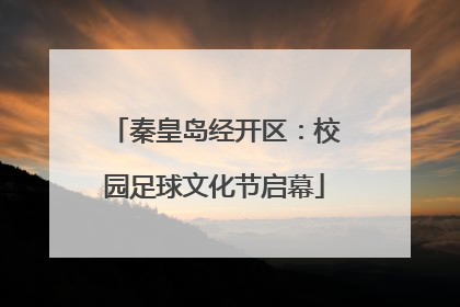 秦皇岛经开区：校园足球文化节启幕