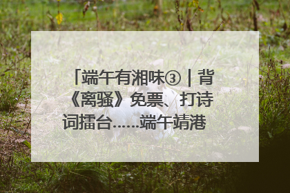 端午有湘味③｜背《离骚》免票、打诗词擂台……端午靖港古镇趣味多