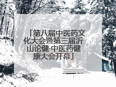 第八届中医药文化大会暨第三届沂山论健·中医药健康大会开幕