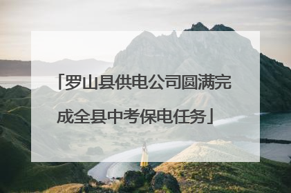 罗山县供电公司圆满完成全县中考保电任务