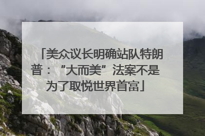 美众议长明确站队特朗普：“大而美”法案不是为了取悦世界首富