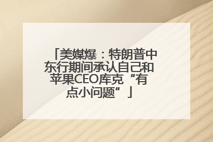 美媒爆：特朗普中东行期间承认自己和苹果CEO库克“有点小问题”