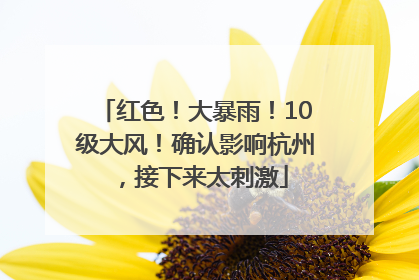 红色！大暴雨！10级大风！确认影响杭州，接下来太刺激