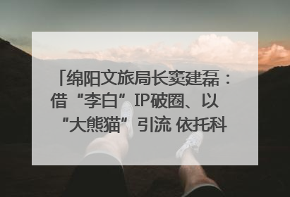 绵阳文旅局长窦建磊：借“李白”IP破圈、以“大熊猫”引流 依托科技优势绽放城市文旅魅力｜文旅局长说