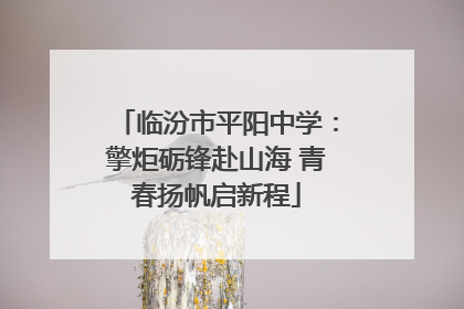 临汾市平阳中学：擎炬砺锋赴山海 青春扬帆启新程