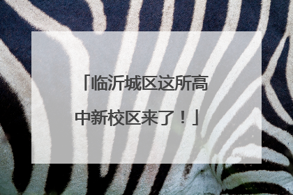 临沂城区这所高中新校区来了！