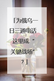 为俄乌一日三通电话 这里成“关键战场”？