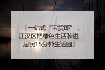 一站式“宝货郎”，江汉区把绿色生活装进居民15分钟生活圈