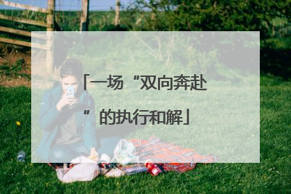 一场“双向奔赴”的执行和解