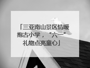 三亚南山景区情暖抱古小学，“六一”礼物点亮童心