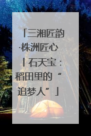 三湘匠韵·株洲匠心丨石天宝：稻田里的“追梦人”