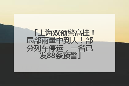 上海双预警高挂！局部雨量中到大！部分列车停运，一省已发88条预警
