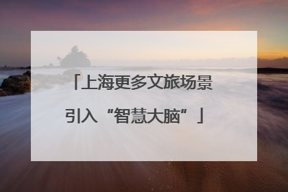 上海更多文旅场景引入“智慧大脑”