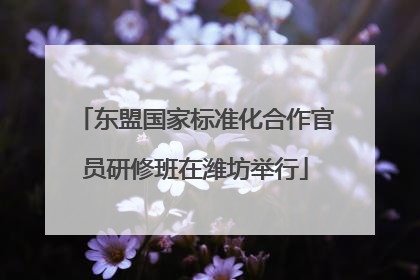 东盟国家标准化合作官员研修班在潍坊举行