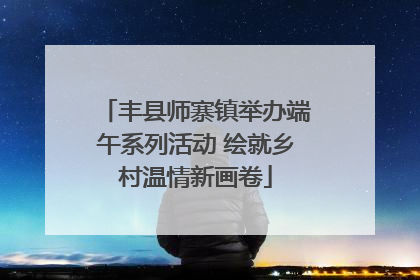 丰县师寨镇举办端午系列活动 绘就乡村温情新画卷