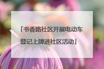 书香路社区开展电动车登记上牌进社区活动