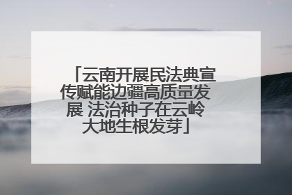 云南开展民法典宣传赋能边疆高质量发展 法治种子在云岭大地生根发芽