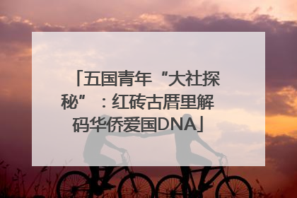 五国青年“大社探秘”：红砖古厝里解码华侨爱国DNA