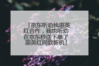 京东听劝找惠英红合作，我也听劝在京东秒送下单了惠英红同款新机