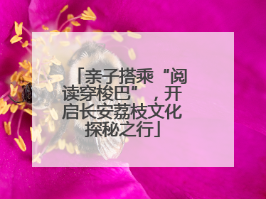 亲子搭乘“阅读穿梭巴”，开启长安荔枝文化探秘之行