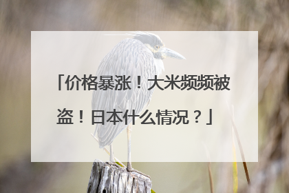 价格暴涨！大米频频被盗！日本什么情况？