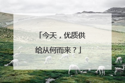 今天，优质供给从何而来？