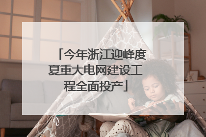 今年浙江迎峰度夏重大电网建设工程全面投产
