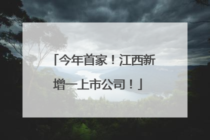 今年首家！江西新增一上市公司！