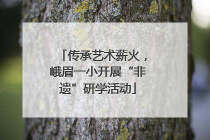 传承艺术薪火，峨眉一小开展“非遗”研学活动